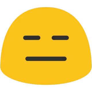 😑 emoji, face, expressionless, yellow telegram sticker