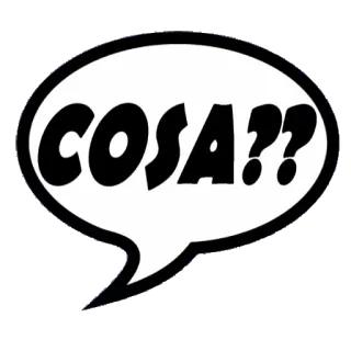 ❔ COSA?? Italiano, Domanda, Fumetto, Cosa telegram sticker