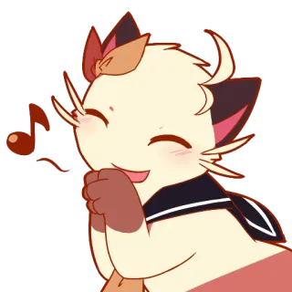 😊 kucing, anime, senang, kawaii, imut, musik telegram sticker
