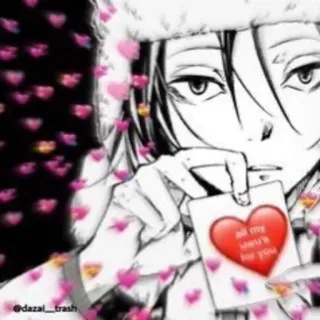 💝 All my space is for you Anime, Coeur, Amour, Romantique, Saint-Valentin, Dessin animé telegram sticker