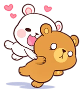 😍 fofo, ursos, amor, desenho animado, romântico, animação telegram sticker