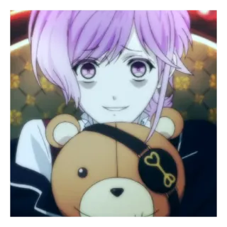 📎 Kanato Sakamaki Diabolik Lovers Anime, Karakter, Kanato Sakamaki, Diabolik Lovers, Boneka beruang telegram sticker