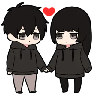 ❤️ couple, love, anime, cute, relationship telegram sticker