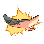 🤬 Kreskówka, Płaszczka, Zwierzę, Stworzenie morskie telegram sticker