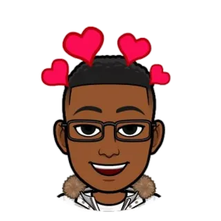 🥰 Bitmoji, 漫画, アバター, 人物, ハート, メガネ telegram sticker