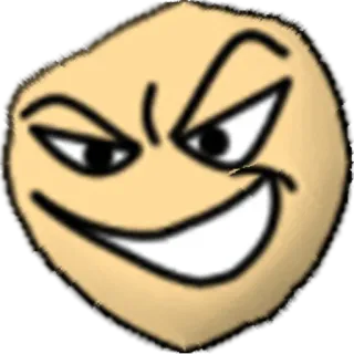 😁 Grinsen, fieses Grinsen, Cartoon, Emoji, Ausdruck telegram sticker