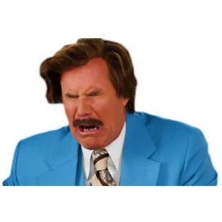 🤧 Ron Burgundy Anchorman Ron Burgundy, Anchorman, meme, funny, comedy, Will Ferrell telegram sticker