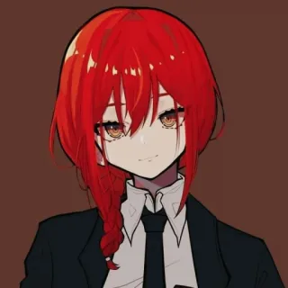 ⛓ Makima Chainsaw Man Аниме, Манга, Человек-бензопила, Макима, Рыжие волосы, Персонаж, Женщина telegram sticker