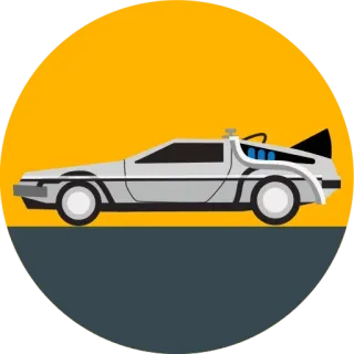 😉 Back to the Future 德劳瑞恩, 汽车, 时光机, 电影, 80年代, 回到未来, 车辆 telegram sticker
