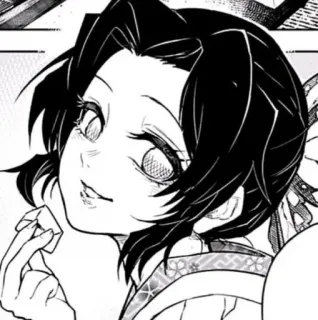 🐚 Shinobu Kocho Demon Slayer Anime, Mangá, Demon Slayer, Shinobu Kocho, sorrindo, Personagem telegram sticker