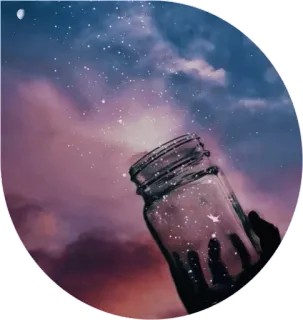 ✨ sky, stars, dream, magic, jar, night, universe telegram sticker