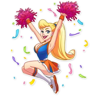 Cheerleader Girl whatsapp stickers