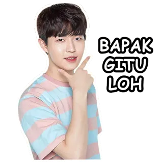 🤔 BAPAK GITU LOH hombre, señalando, casual, expresión, sticker telegram sticker