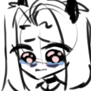 😭 Anime, Triste, Chorando, Esboço, Emocional, Desenho animado, Desenho telegram sticker
