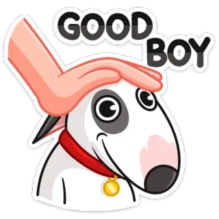 ☺️ GOOD BOY собака, домашнее животное, хороший мальчик, животное, домашнее животное, щенок whatsapp sticker