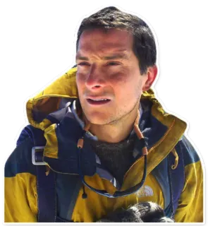 💩 Bear Grylls Bear Grylls, aventurero, supervivencia, explorador, hombre telegram sticker