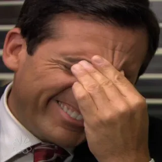 😤 Michael Scott The Office lucu, meme, emosional, menangis, facepalm whatsapp sticker