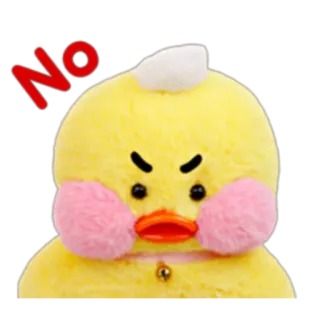 🐣 No duck, angry, no, rejection, cartoon telegram sticker