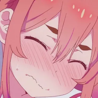 🧡 Anime, Cartoon, Mädchen, verschwitzt whatsapp sticker