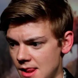 👤 Thomas Brodie-Sangster acteur, homme, portrait, langue, célébrité telegram sticker