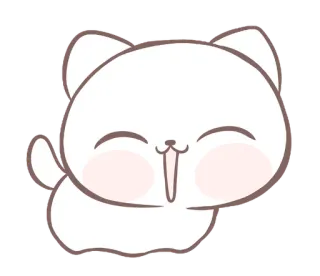 💭 แมว, น่ารัก, สัตว์, ลูกแมว, การ์ตูน, เป็นมิตร telegram sticker