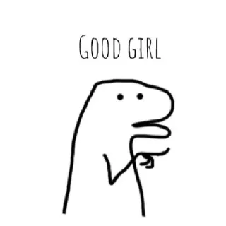 ☁️ GOOD GIRL Meme, Meme internet, Dessin animé, Trait, Humour, Bonhomme allumette telegram sticker