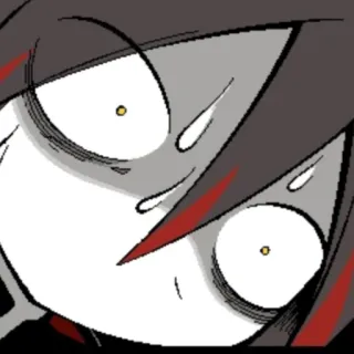 😕 anime, shock, scared, manga, reaction, fear whatsapp sticker