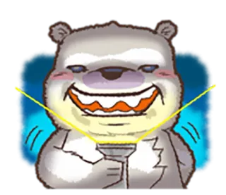 😁 hoạt hình, nhân vật, động vật, nụ cười, gấu whatsapp sticker
