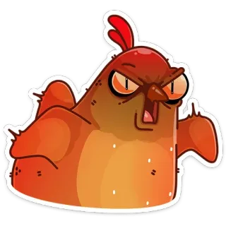 🤬 vogel, cartoon, boos, beledigend, middelvinger telegram sticker
