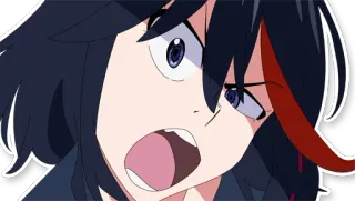 😲 Ryuko Matoi Kill la Kill Anime, Kill la Kill, Ryuko, Matoi, Irritado, Chocado, Gritando, Animado telegram sticker