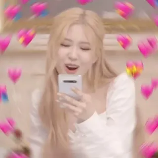 💗 Rose Rose, kpop, hearts, singer, idol, selfie telegram sticker