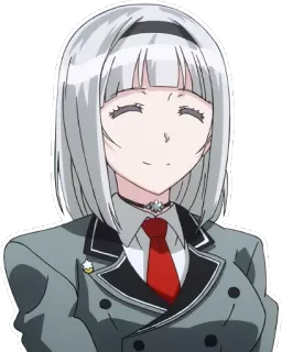 😌 anime, girl, school uniform, character whatsapp sticker