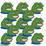 😁 Pepe the Frog pepe, katak, meme, internet, lucu, hijau whatsapp sticker
