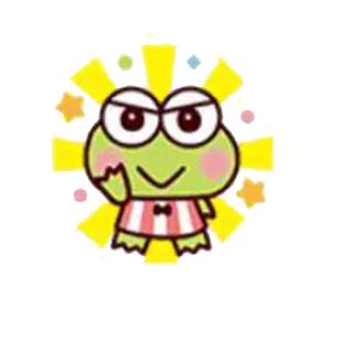 😏 Keroppi Keroppi, rana, lindo, dibujos animados, personaje whatsapp sticker