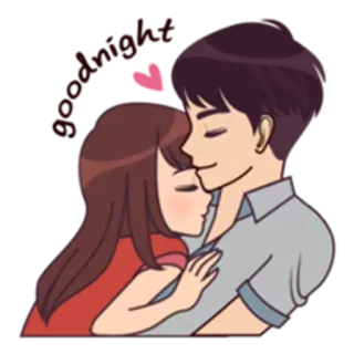🌙 Sunrise cinta, pasangan, romantis, hati, imut, kasih sayang telegram sticker