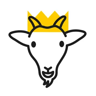 👑 chèvre, couronne, animal, dessin animé, mignon, illustration telegram sticker