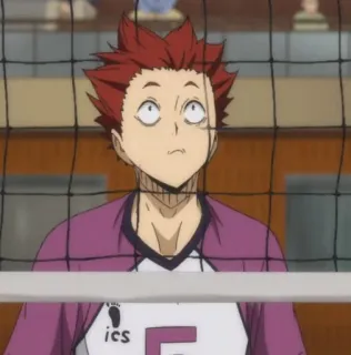 🍁 Satori Tendō Haikyu!! อนิเมะ, haikyuu, เท็นโด ซาatori, วอลเลย์บอล telegram sticker