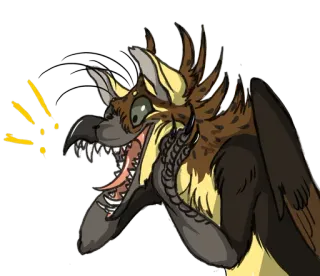 😱 Griffon, Monstre, Créature fantastique, Oiseau, Animal whatsapp sticker
