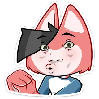 ⏺ animal, personagem, gato, desenho animado, humor telegram sticker