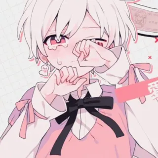 🍄 Аниме, Милый, Плачущий, Мультфильм, Каваий telegram sticker