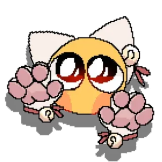 🤩 gato, gatito, lindo, kawaii, arte digital, pixel art, animal telegram sticker