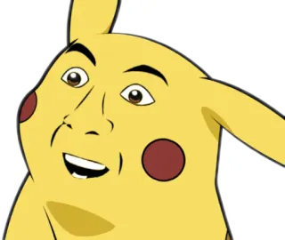 😊 Pikachu โปเกมอน, ตลก, การ์ตูน, มีม, ลูกผสม telegram sticker