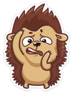 😫 hedgehog, animal, cartoon, sticker telegram sticker