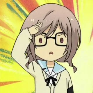 👊 Anime, Chibi, Personaje, Gafas, Dibujos animados telegram sticker