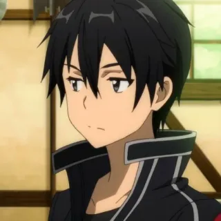 🖤 Kirito Sword Art Online Аниме, КKirito, Sword Art Online, Видеоигра, Аватар, Персонаж telegram sticker