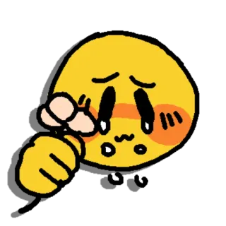 😢 emoji, triste, llorando, cara, amarillo telegram sticker