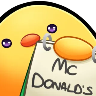 🐤 Mc Donald's dibujos animados, comida, comida rápida, mcdonalds, restaurante, pegatina whatsapp sticker