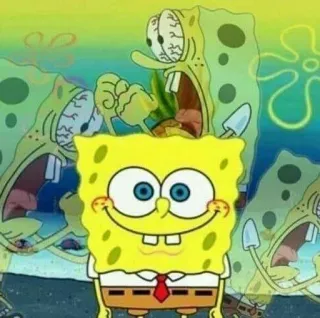 🌟 Spongebob Spongebob, cartoon, grappig, meme, Nickelodeon, komedie, uitdrukkingen telegram sticker