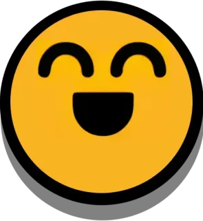 😊 Emoji, Feliz, Sonrisa, Amarillo, Positivo whatsapp sticker