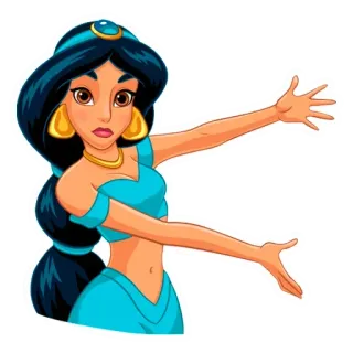 🤷‍♀️ Jasmine Aladdin Jasmine, Disney, Princesa, Desenho animado, Aladdin telegram sticker